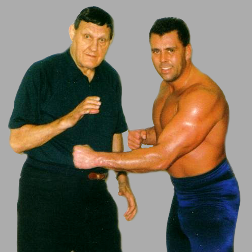 Hall of Famer Killer Kowalski with Coach Mike Hollow